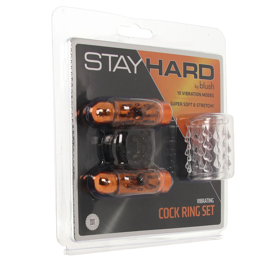Stay Hard Dual-Vibrating Cock Ring Set - Image 9