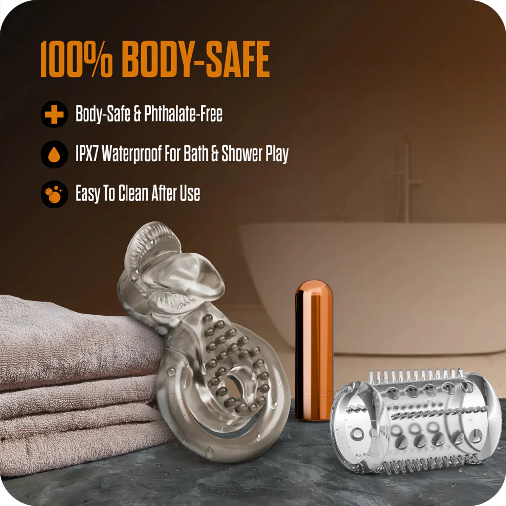 Stay Hard Monster Vibrating Cock Ring Set - Image 3