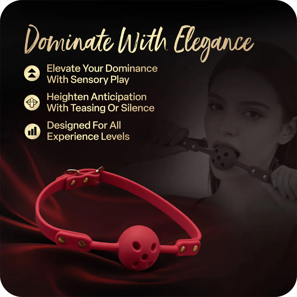 Temptasia Ardor Silicone Ball Gag in Red - Image 8