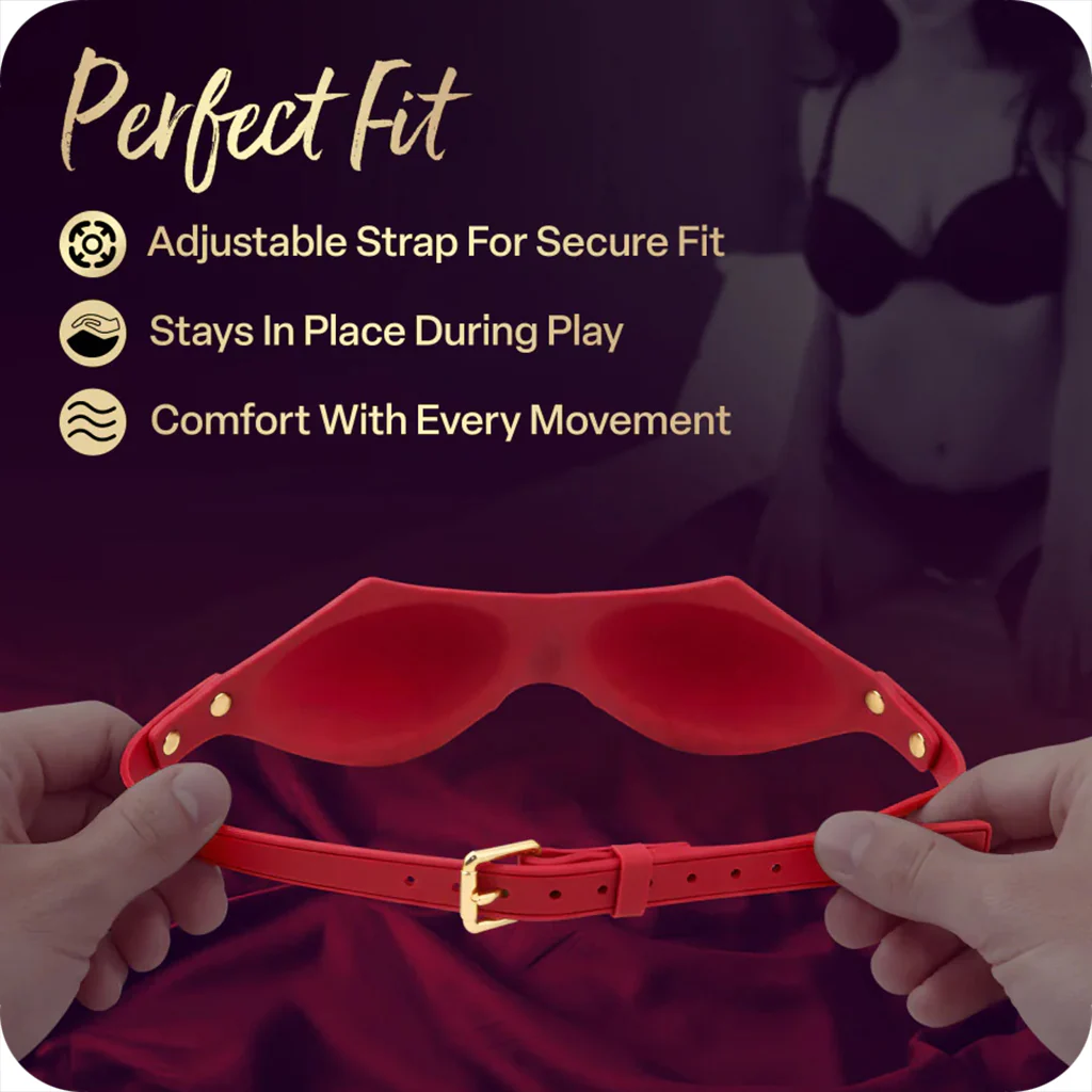 Temptasia Ardor Silicone Blindfold in Red - Image 8