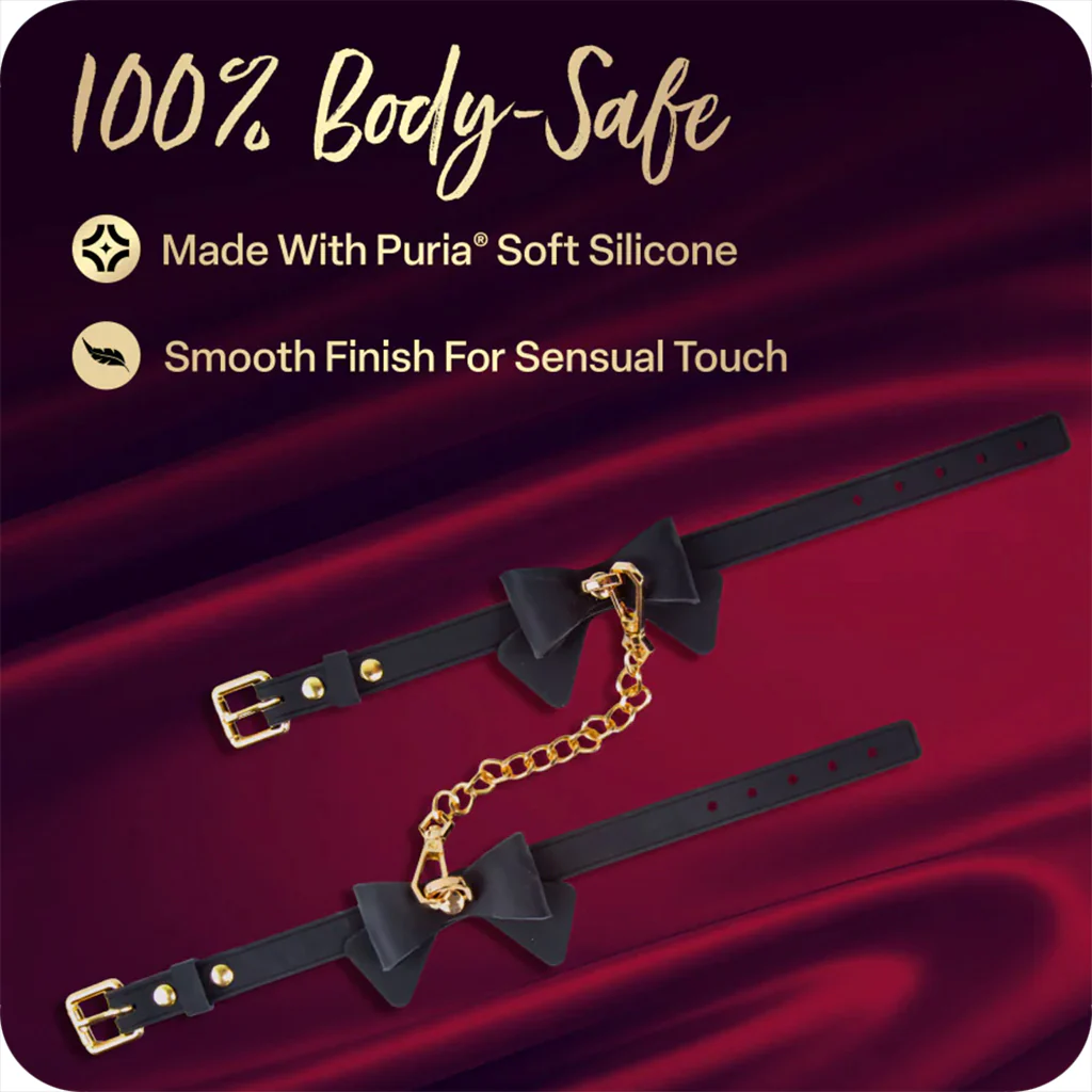 Temptasia Ardor Silicone Bows Wrist & Ankle Cuff Set - Image 6