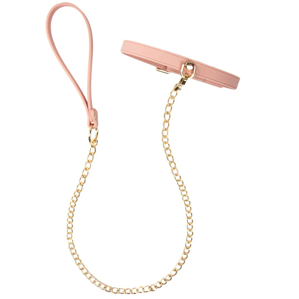 Temptasia Ardor Silicone Collar & Leash in Pink - Image 3