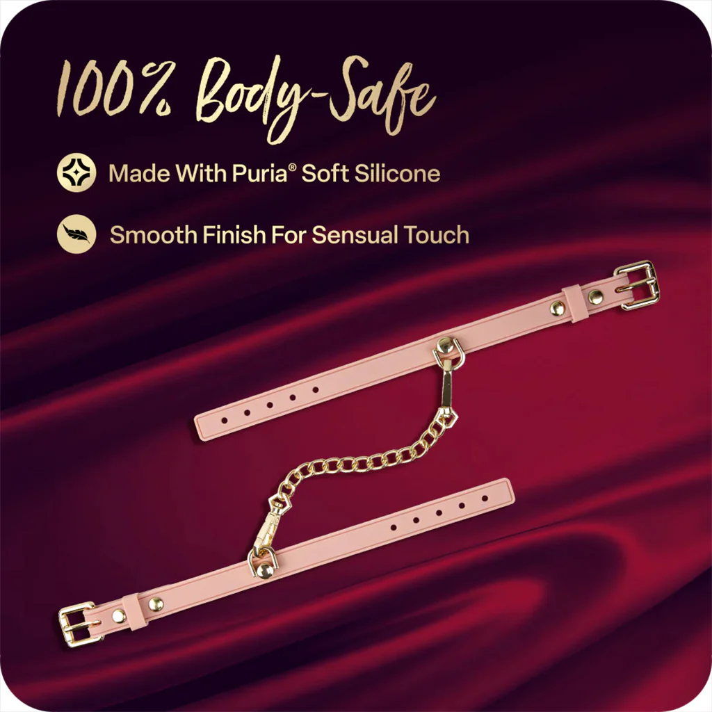 Temptasia Ardor Silicone Wrist & Ankle Restraint Set in Pin - Image 6