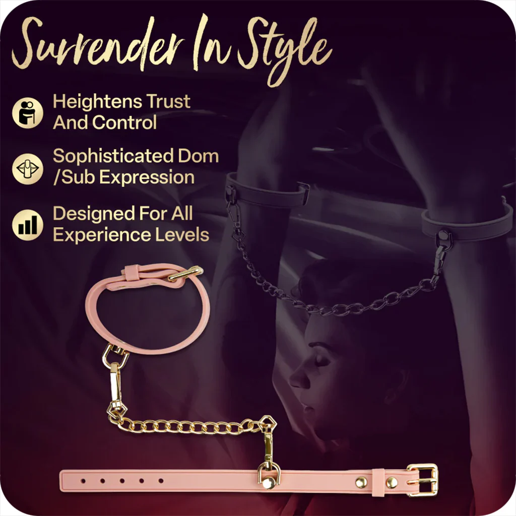 Temptasia Ardor Silicone Wrist & Ankle Restraint Set in Pin - Image 8