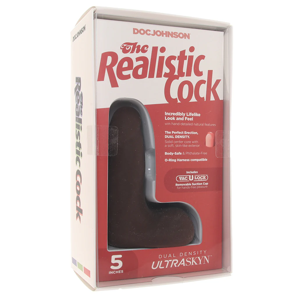 The Realistic 5 Inch Cock with Balls in Chocolate - Image 6