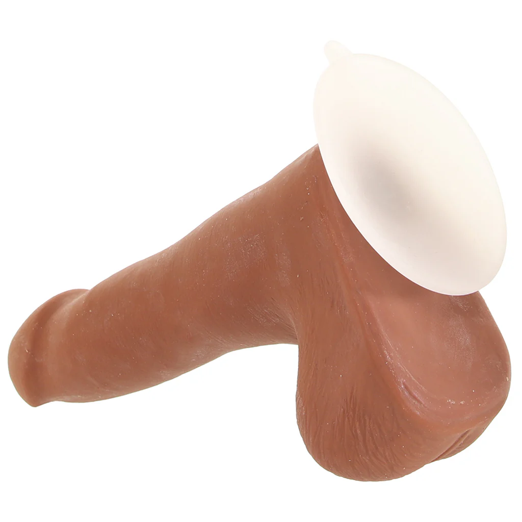 The Realistic 7 Inch Cock with Balls in Caramel - Image 5