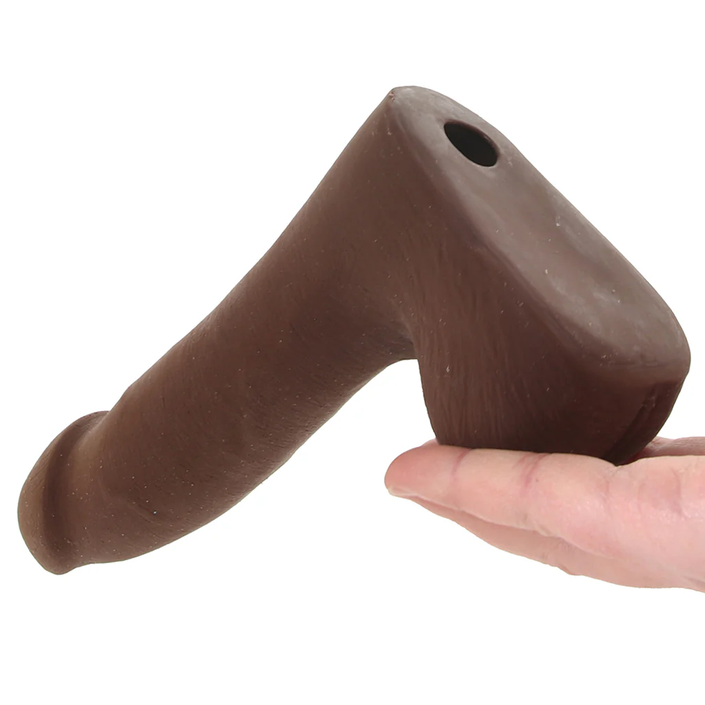 The Realistic 7 Inch Cock with Balls in Chocolate - Image 4