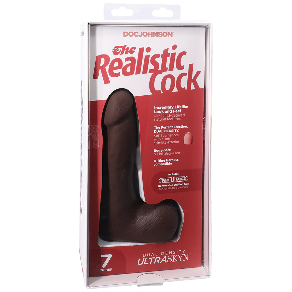 The Realistic 7 Inch Cock with Balls in Chocolate - Image 6