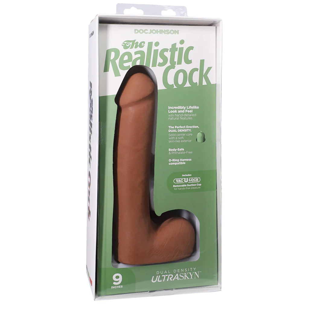 The Realistic 9 Inch Cock with Balls in Caramel - Image 6