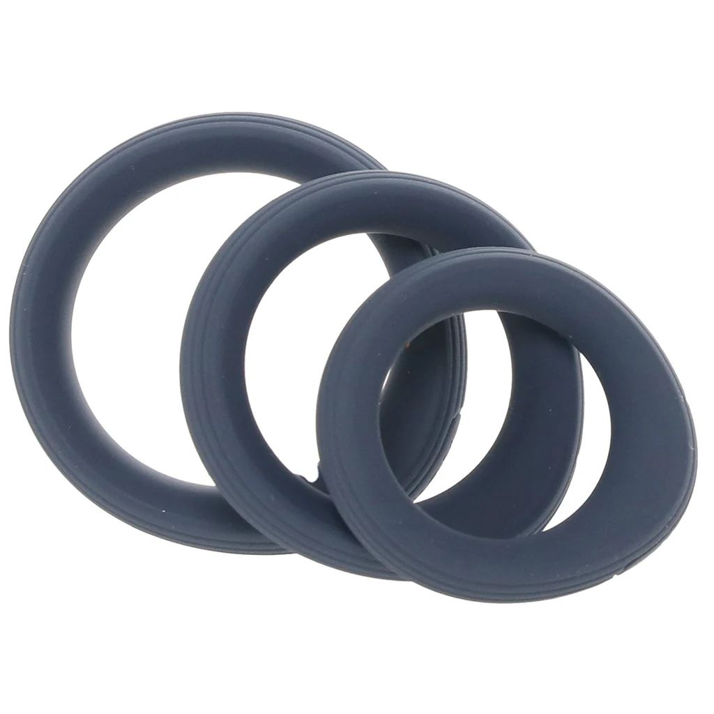 TriOOO Silicone Cock Ring Set - Image 3