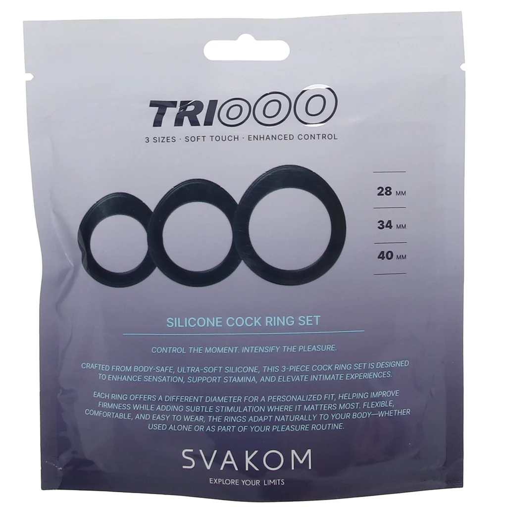 TriOOO Silicone Cock Ring Set - Image 9