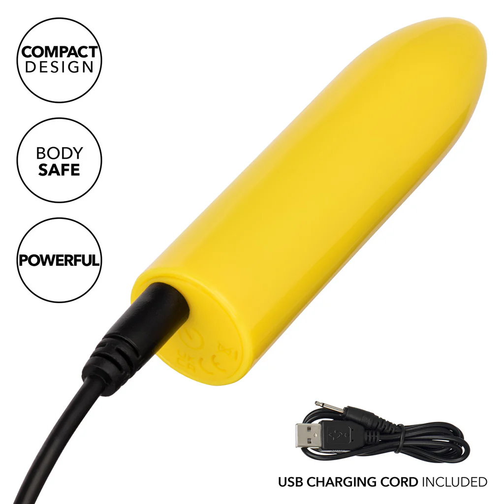Turbo Buzz Classic Mini Bullet Vibe in Yellow - Image 7