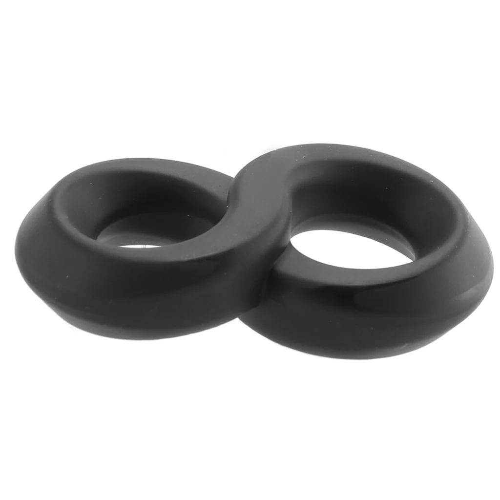 Ultra-Soft Crazy 8 Cock Ring in Black - Image 3