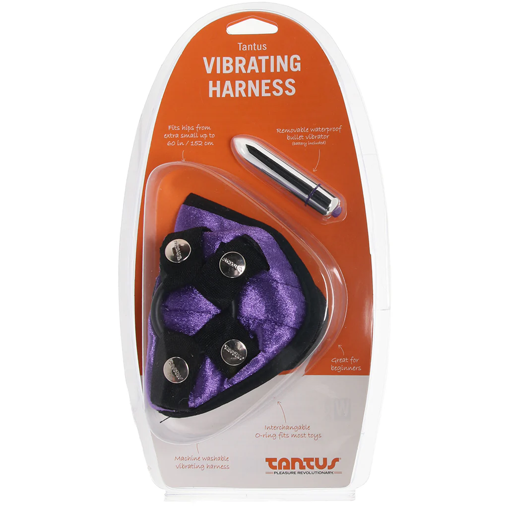 Velvet Vibrating Bullet Harness in Purple - Image 6