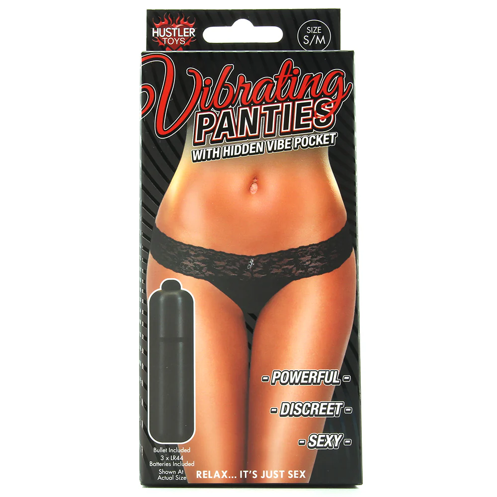 Vibrating Panties with Hidden Vibe Pocket Black /M - Image 6