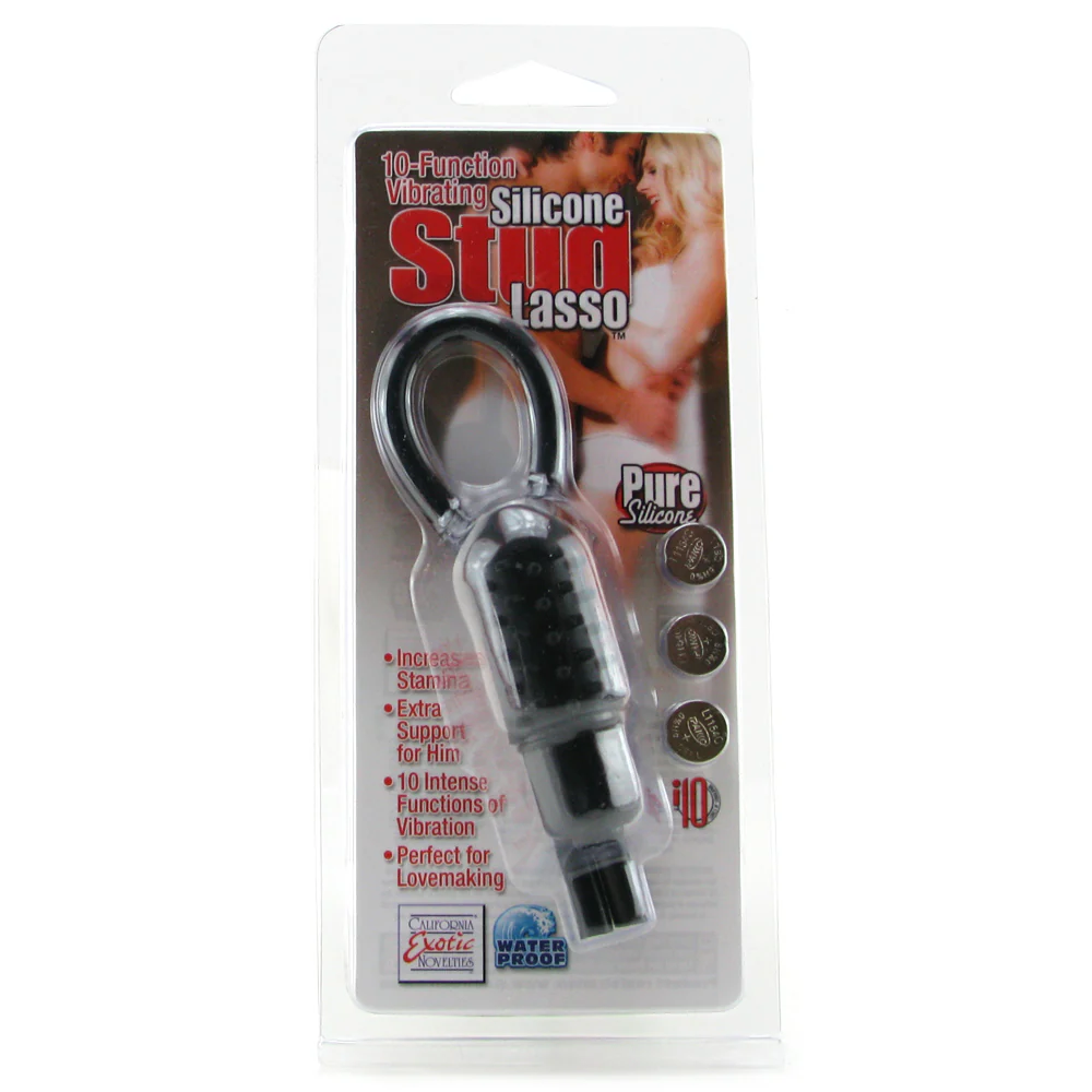 Vibrating Silicone Stud Lasso in Black - Image 6