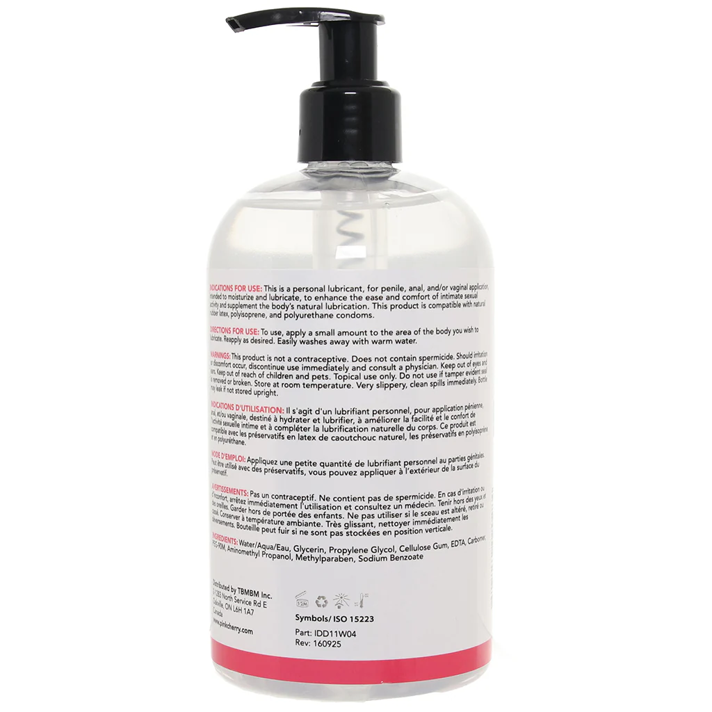 PinkCherry Water Based Lubricant in 16oz/475ml - Image 9