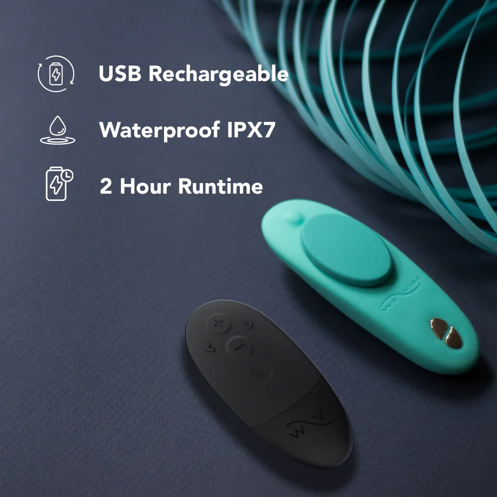 We-Vibe Moxie+ Wearable Clitoral Vibe in Aqua - Image 7