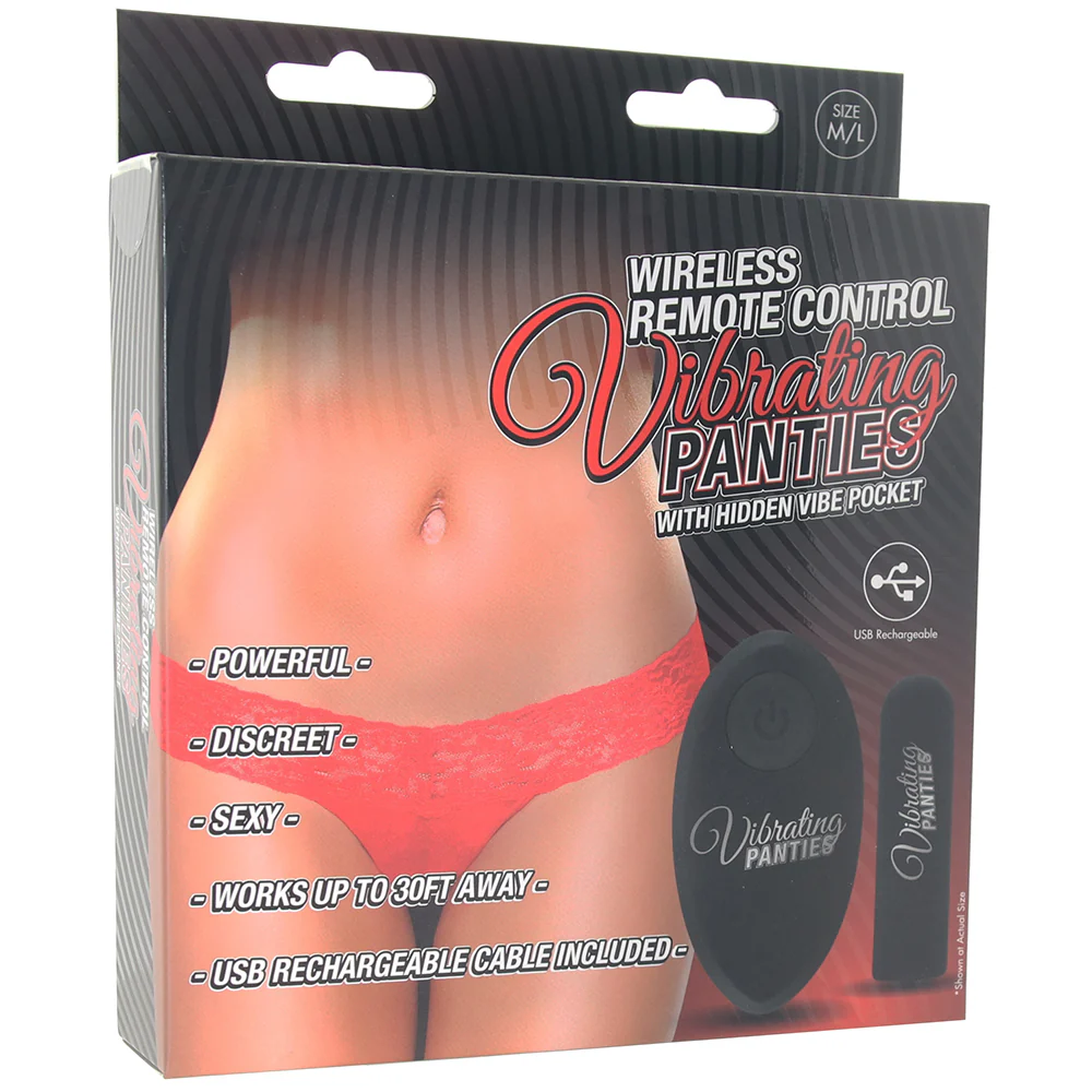 Wireless Remote Vibrating Red Panties /L - Image 6